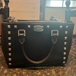 Michael Kors Black crossbody  with Silver Studs